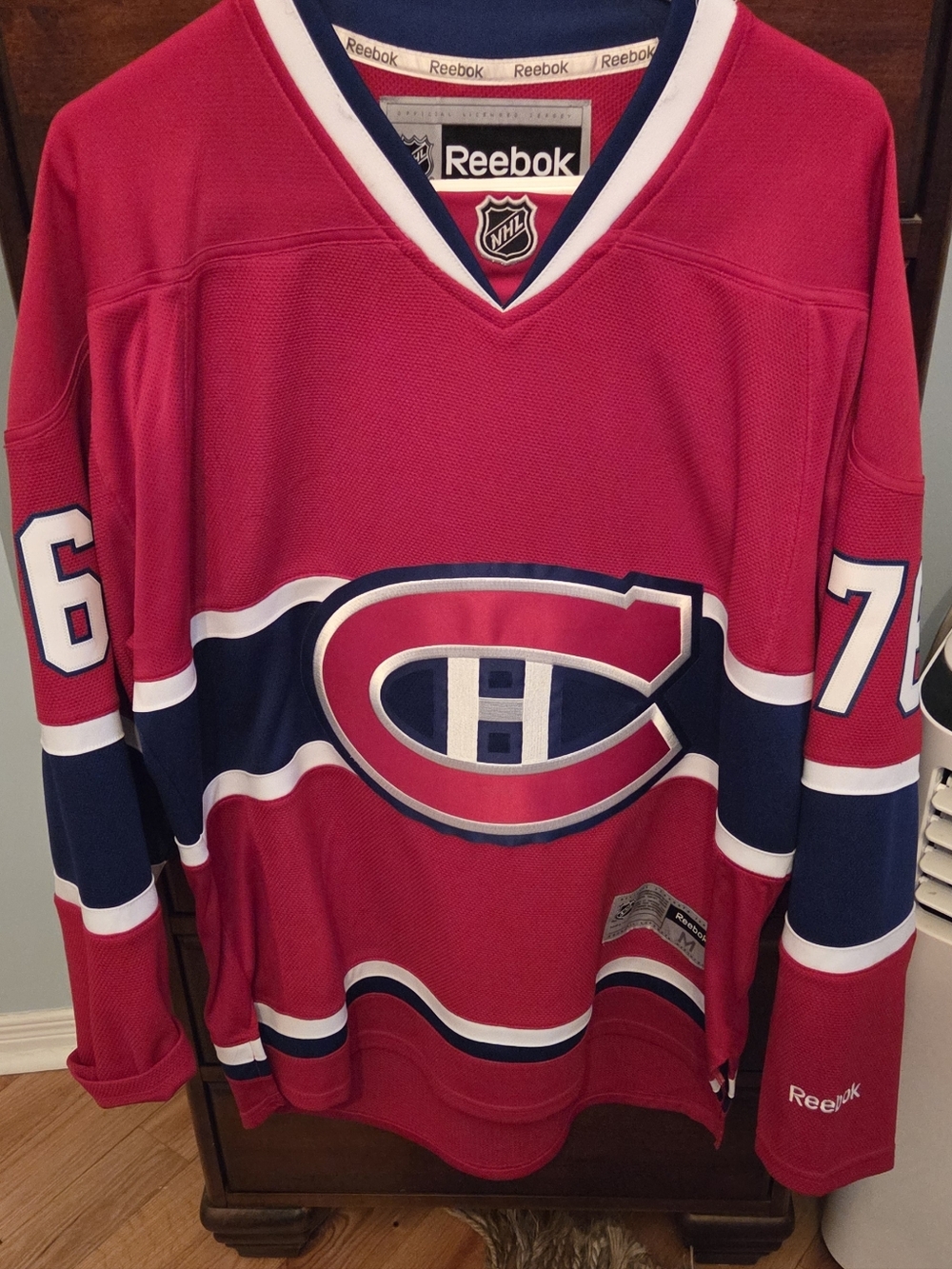 Reebok Red, Navy & White Montreal Canadiens Hockey Jersey Subban #76